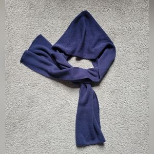 Vintage 80s GITANO Hood Wrap Hooded Scarf Navy Blue